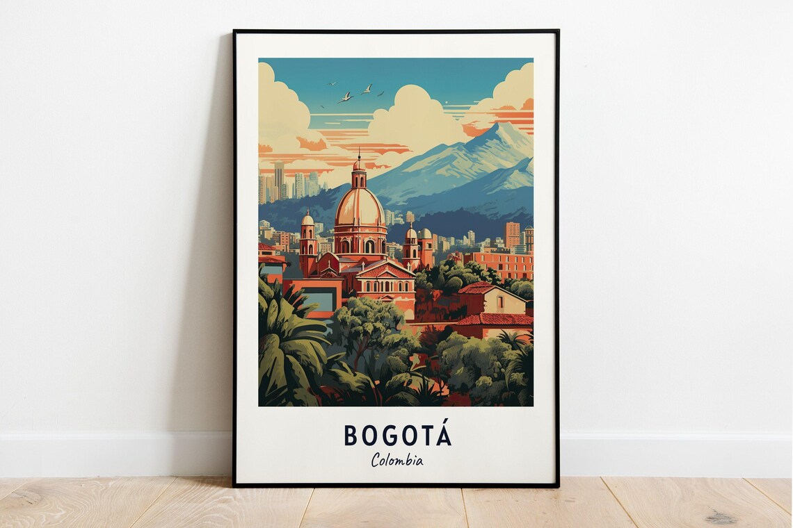 Bogot Travel Print Wall Art Bogot Colombia City Print Bogot Travel Gift Bogot City Poster Travel Gift