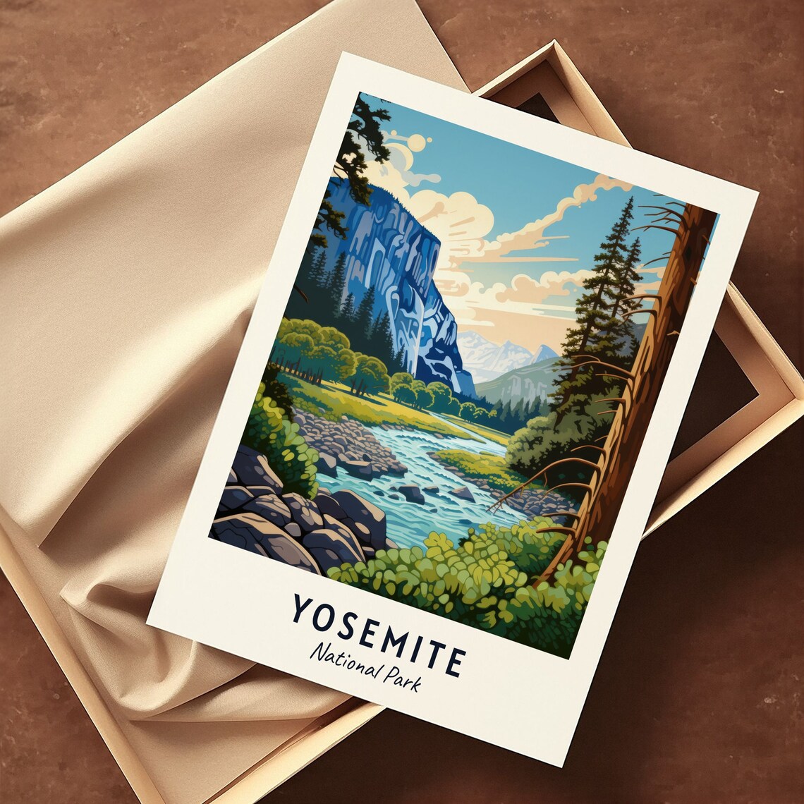 Yosemite Travel Print Wall Art Yosemite National Park City Print Yosemite Travel Gift Yosemite City Poster Wall Art - Image 3