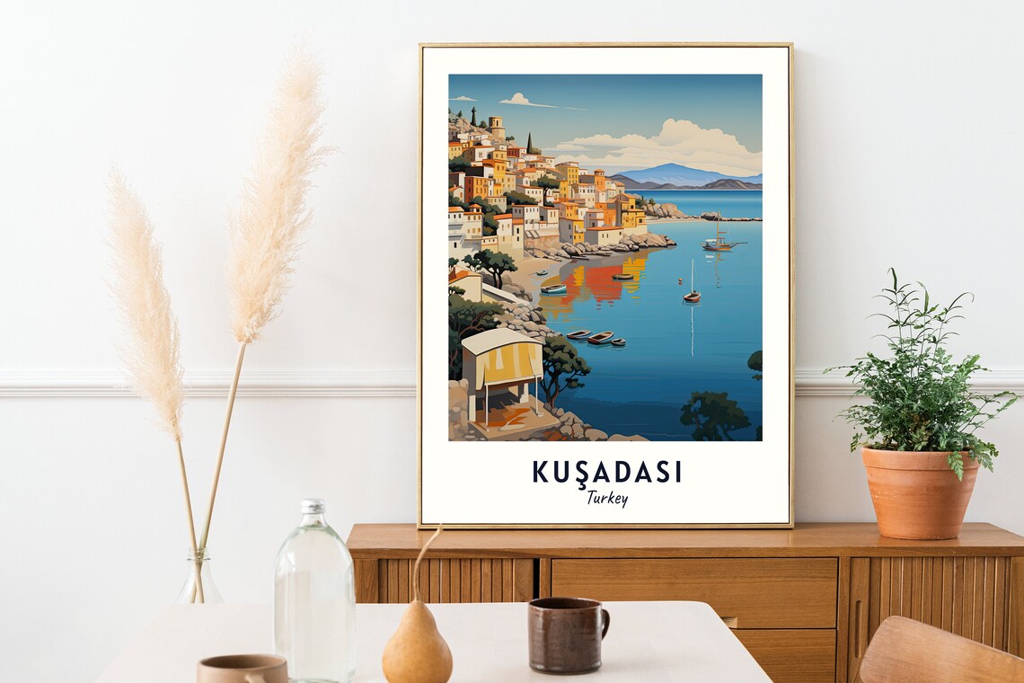 Kuadas Travel Print Wall Art Kuadas Turkey City Print Kuadas Travel Gift Kuadas City Poster Wall Art - Image 2