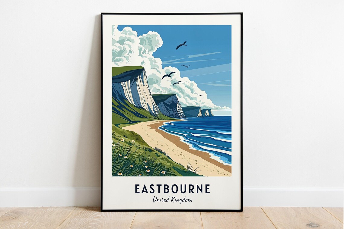 Eastbourne Travel Poster, United Kingdom City Print - Image 3
