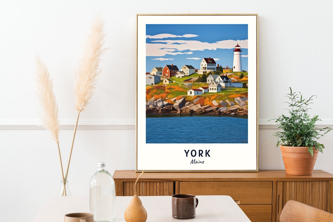 York Travel Print Wall Art York Maine City Print York Travel Gift York City Poster Travel Gift York Home Decor - Image 2