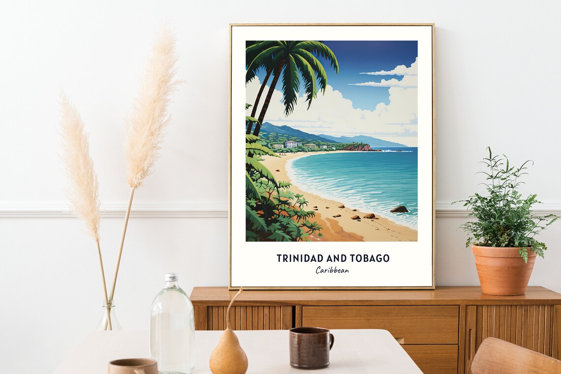 Trinidad Ve Tobago Travel Poster, Caribbean Travel Print - Image 2