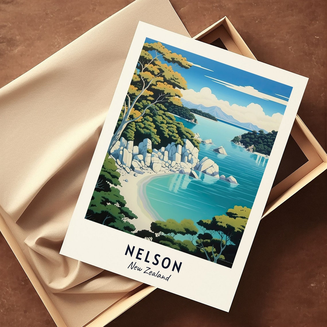Abel Tasman National Park Travel Print Wall Art Nelson New Zealand City Print Abel Tasman National Park Travel Gift - Image 3