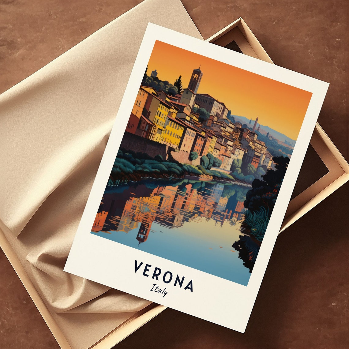 Verona Italy Travel Print Wall Art Verona Italy City Print Verona Italy Travel Gift Verona Italy Poster Wall Art - Image 3