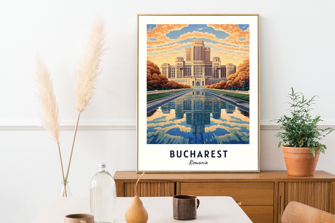 Palace Of The Parliament Bucharest Travel Poster - Image 2