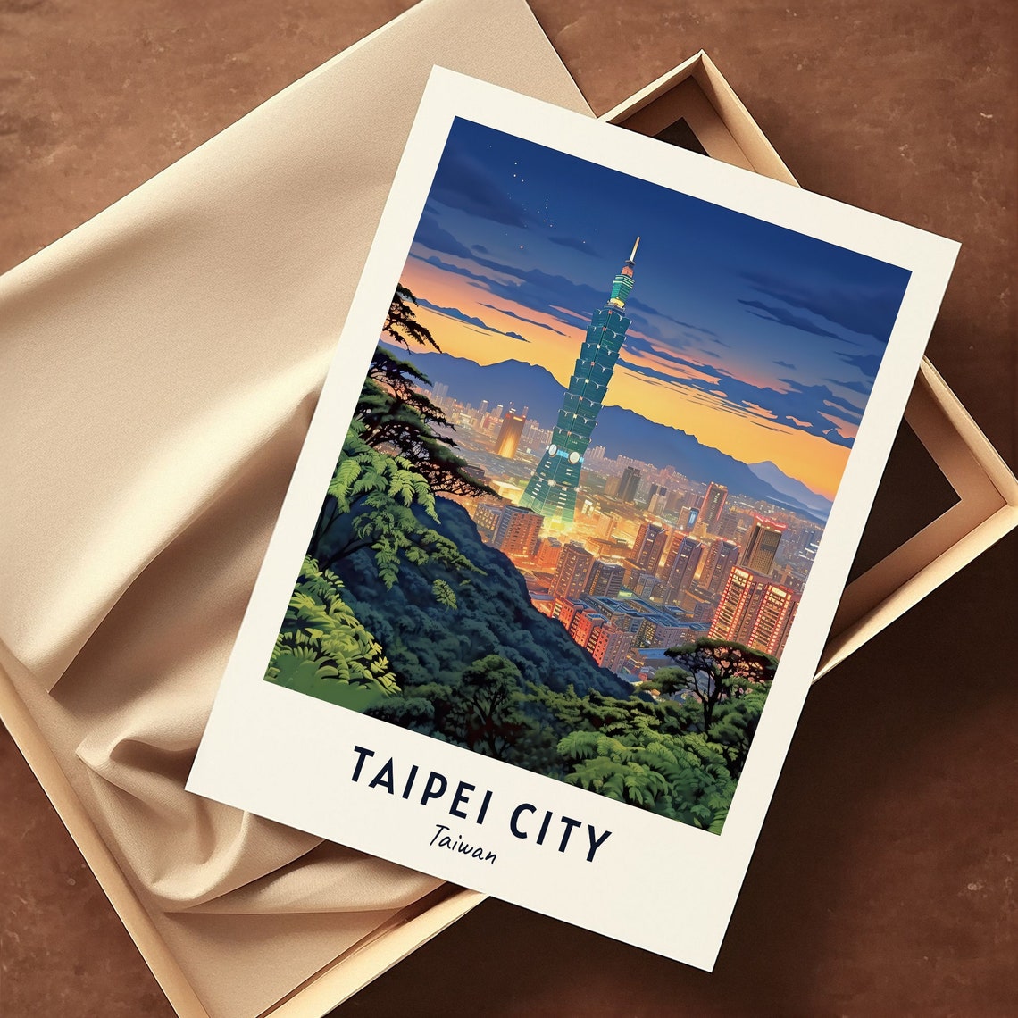 Taipei City City Print Taipei City Travel Poster Taiwan Travel Gift Taipei City Taiwan Poster Taipei City Gift - Image 3