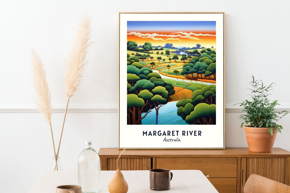 Margaret River Wine Region Travel Print Wall Art Margaret River Australia City Print Margaret River Wine Region Travel Gift Travel Gift - Image 2