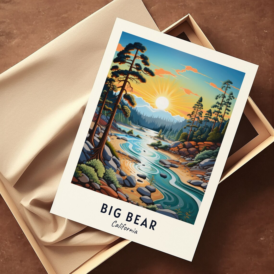 Big Bear California Travel Poster, City Print - Image 3