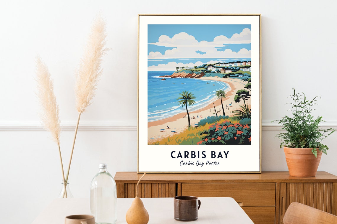 Carbis Bay Carbis Bay Poster Travel Print Wall Art Carbis Bay Carbis Bay Poster City Print Carbis Bay Carbis Bay Poster Travel Gift - Image 2