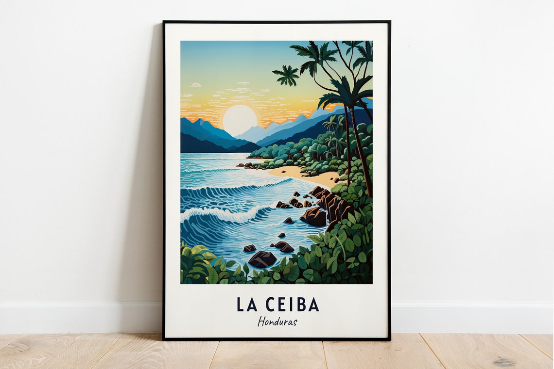 La Ceiba City Print La Ceiba Travel Poster Honduras Travel Gift La Ceiba Honduras Poster La Ceiba Gift