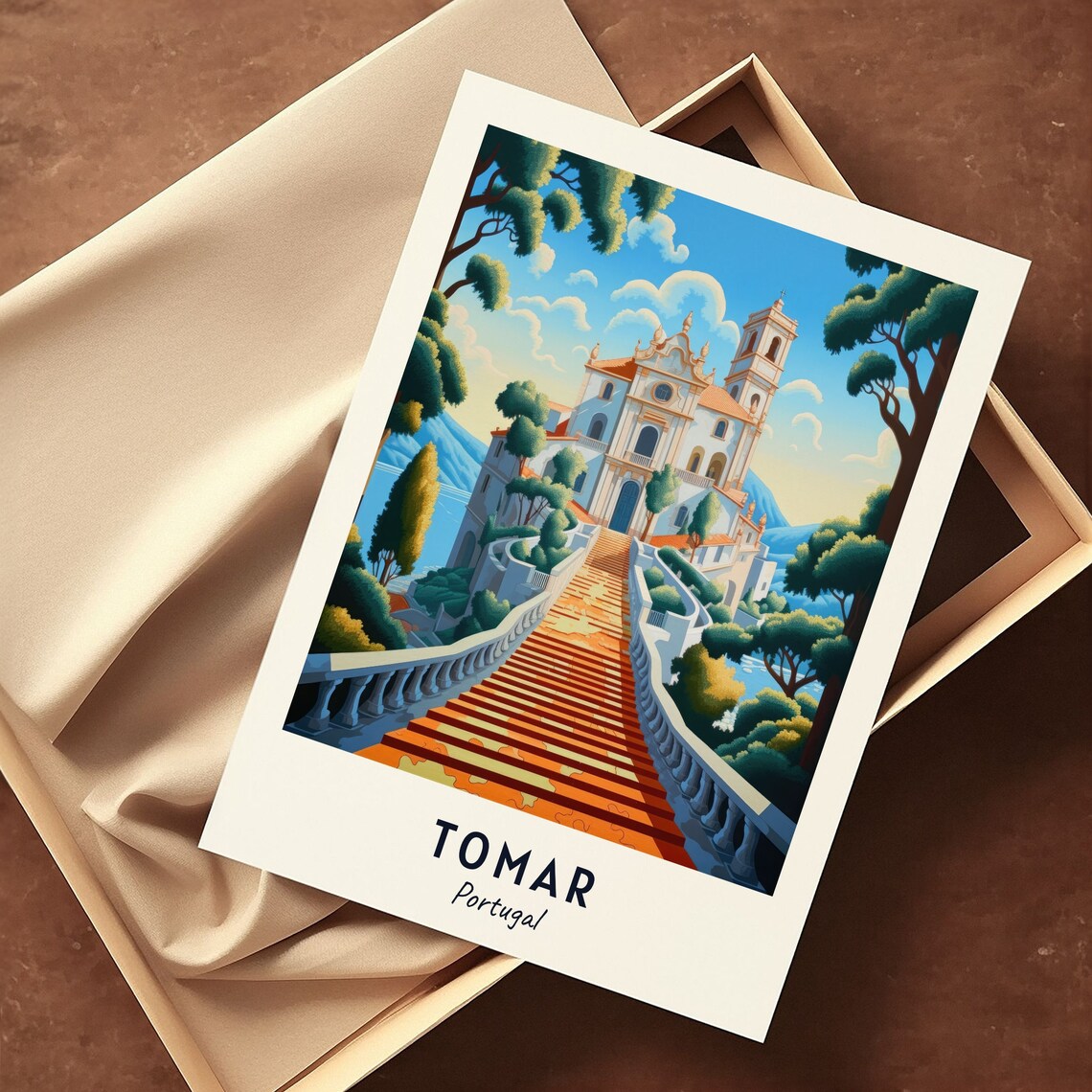 Convent Of Christ Grand Staircase Tomar Portugal Travel Poster - Image 3