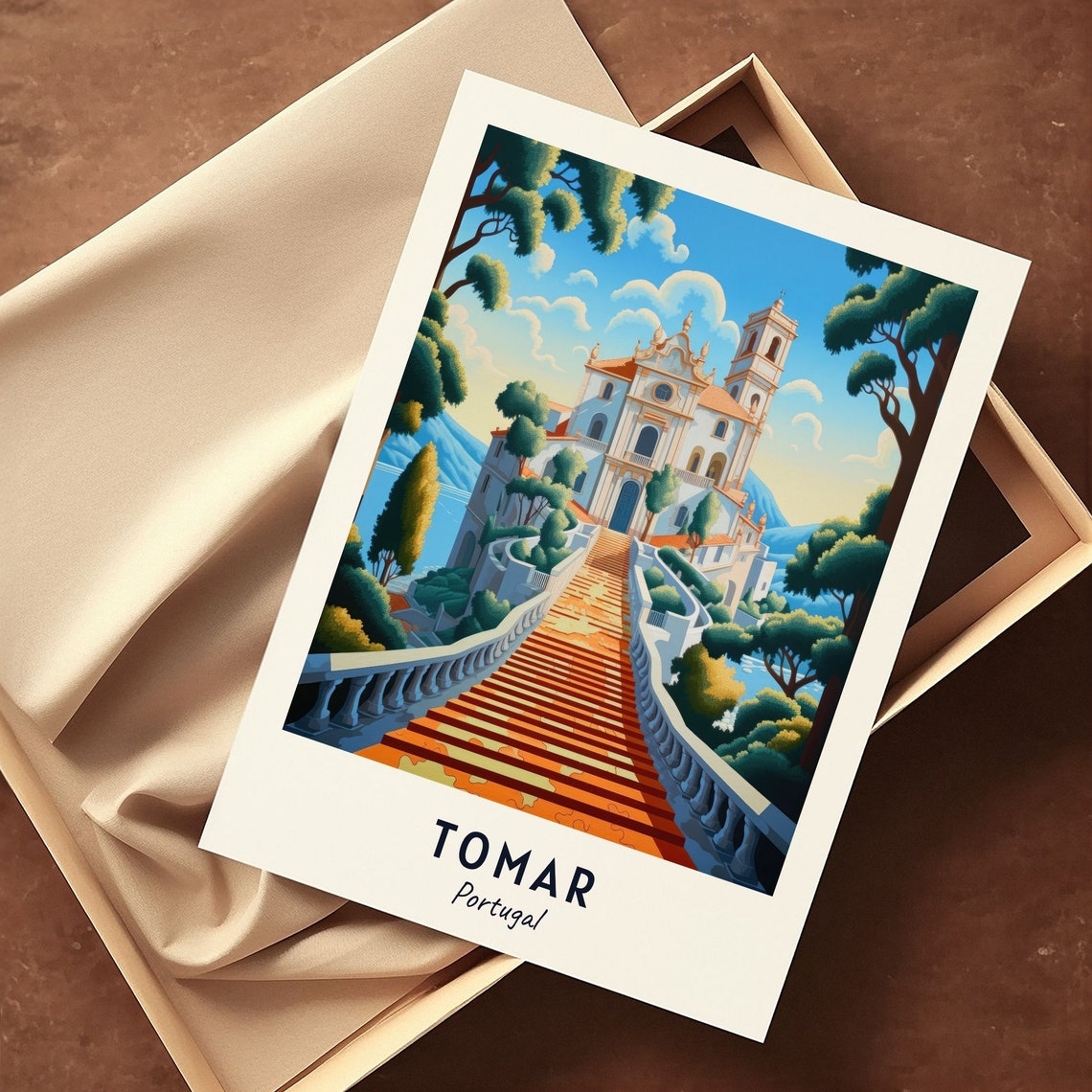 Convent Of Christ Travel Print Wall Art Tomar Portugal City Print Convent Of Christ Travel Gift Convent Of Christ Poster Travel Gift - Image 3