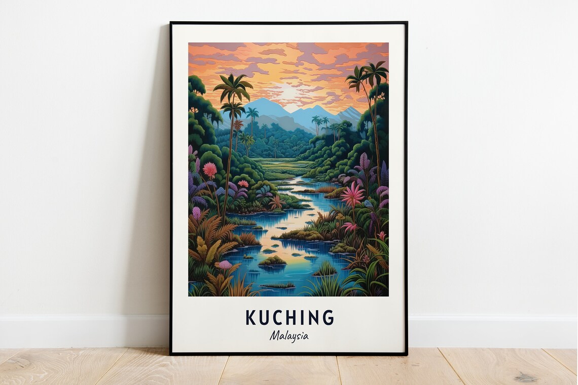 Semenggoh Nature Reserve Travel Print Wall Art Kuching Malaysia City Print Semenggoh Nature Reserve Travel Gift