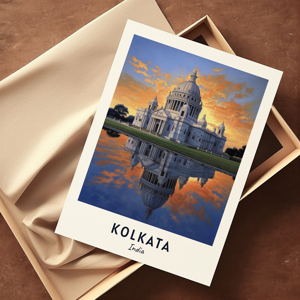 Victoria Memorial Travel Poster, Kolkata India - Image 3