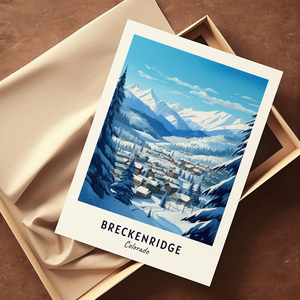 Breckenridge Ski Resort Travel Poster, Colorado - Image 3