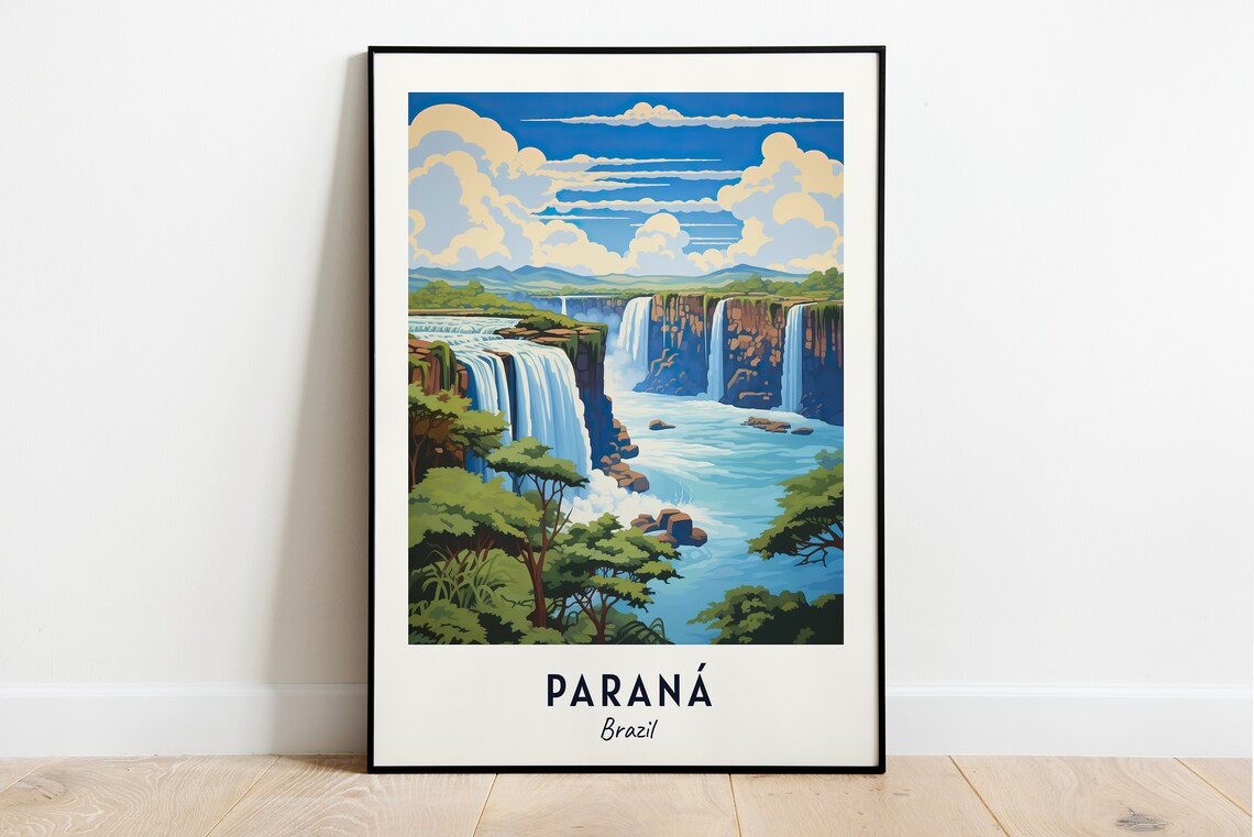 Paran Brazil Travel Poster, City Travel Print
