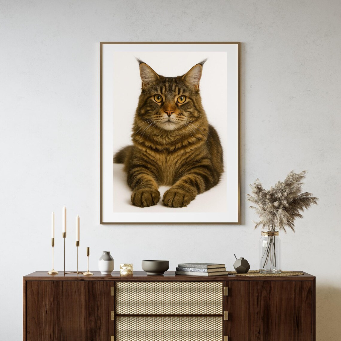 Maine Coon Cat Photography Poster, Nursery Decor