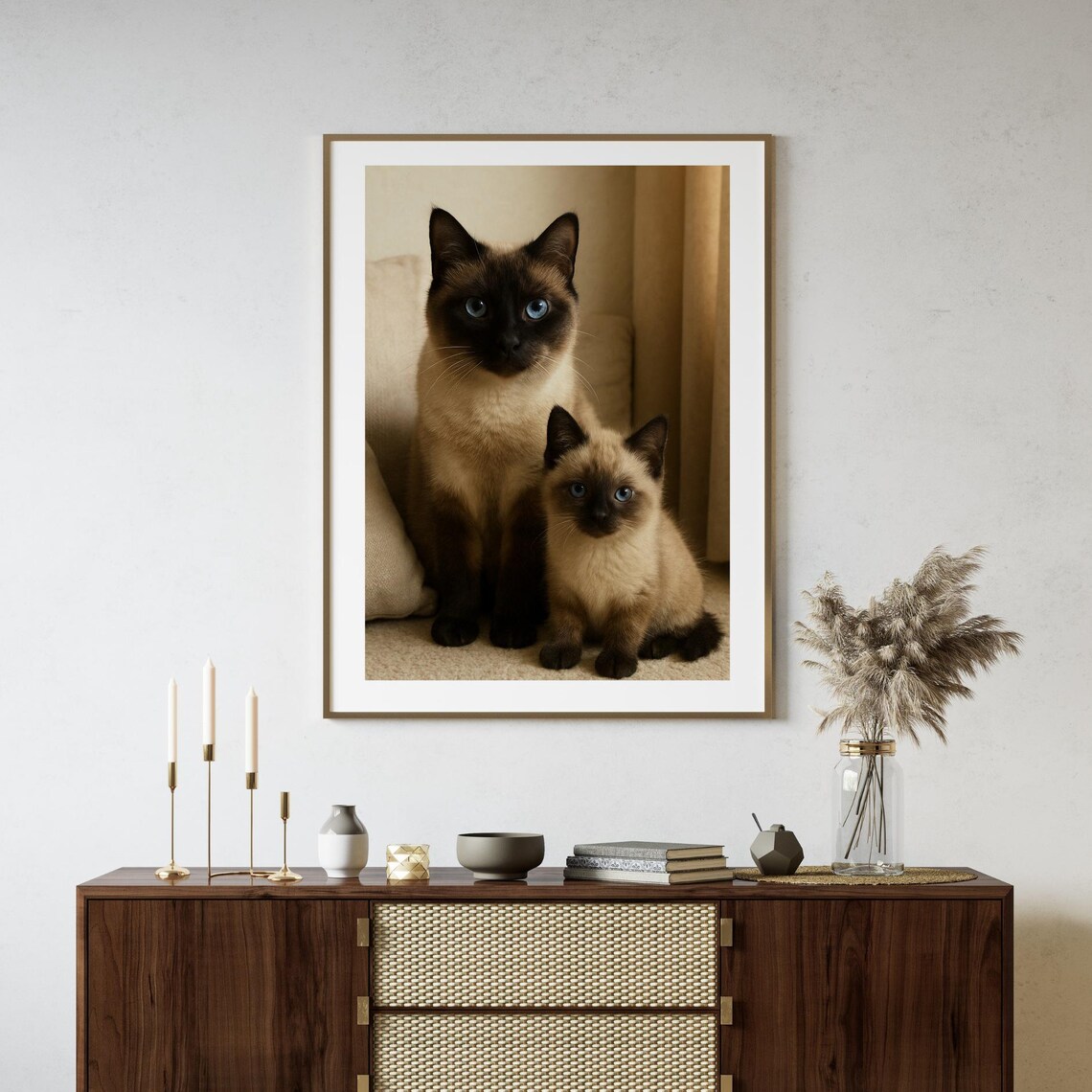 Siamese Cat Photography Poster, Nursery Decor
