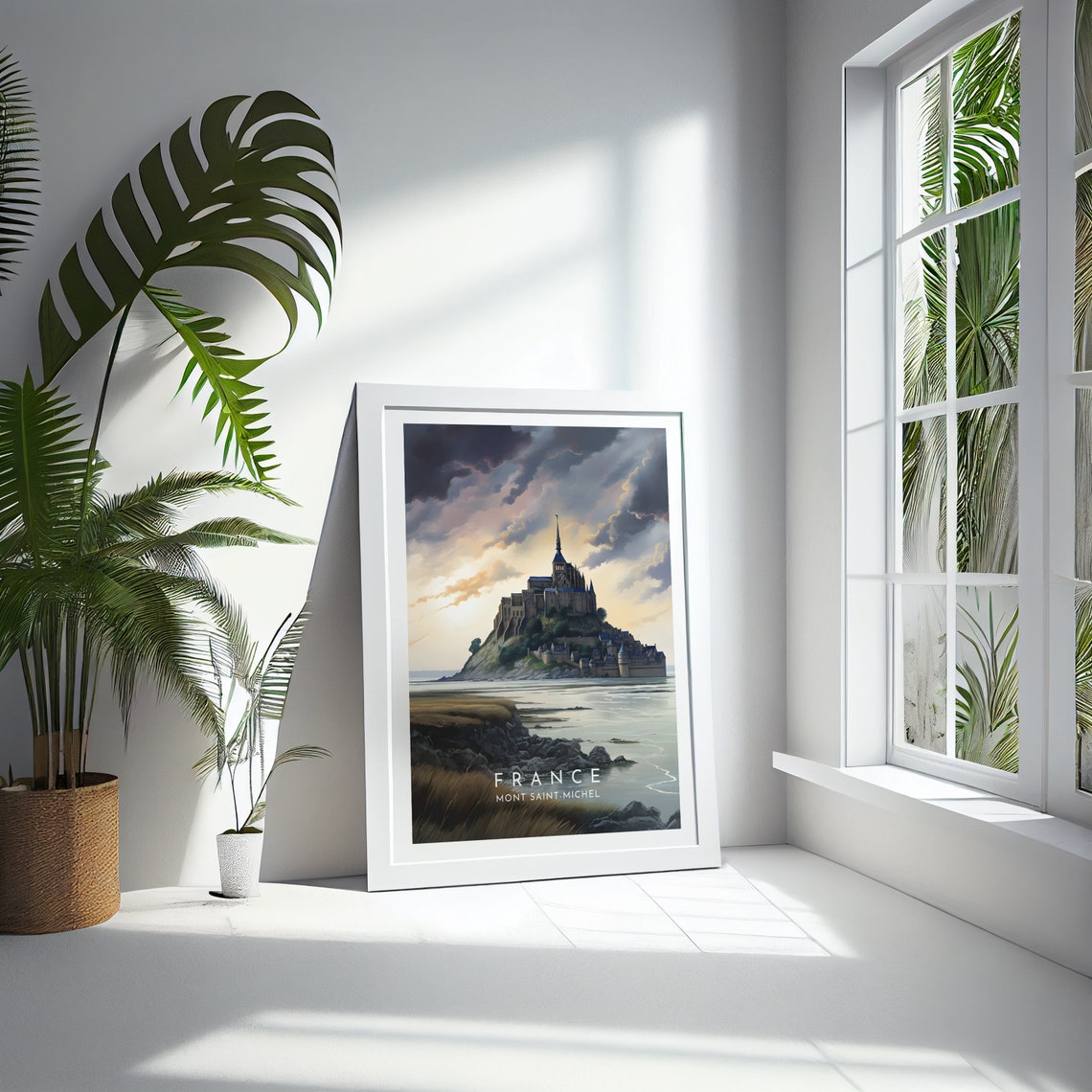 Mont Saint-Michel France Dramatic Island Abbey Travel Poster - Image 4