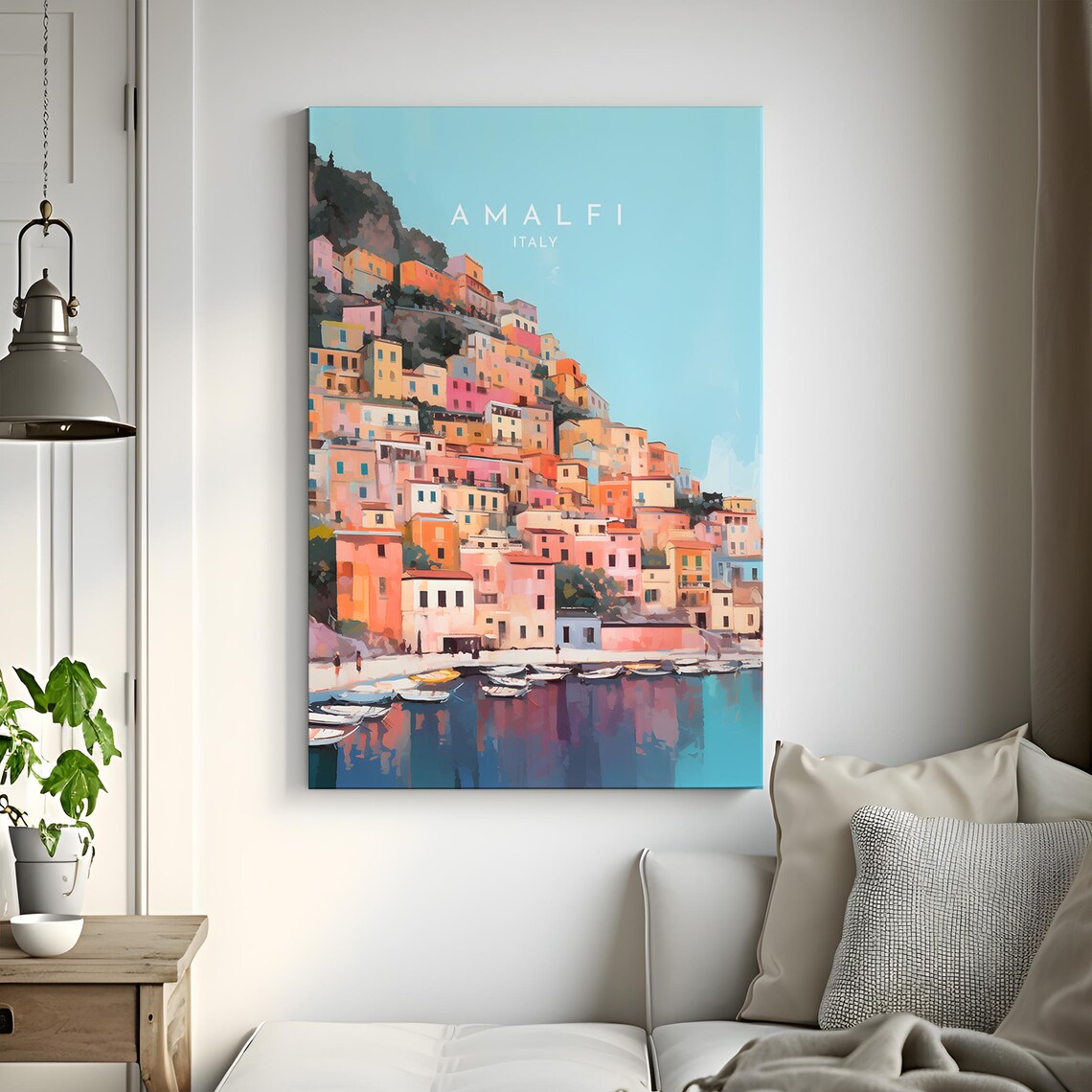 Amalfi Coast Travel Poster, Italy Home Decor - Image 3