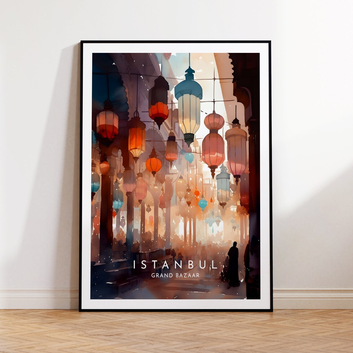 Istanbul Travel Poster, Grand Bazaar Turkey