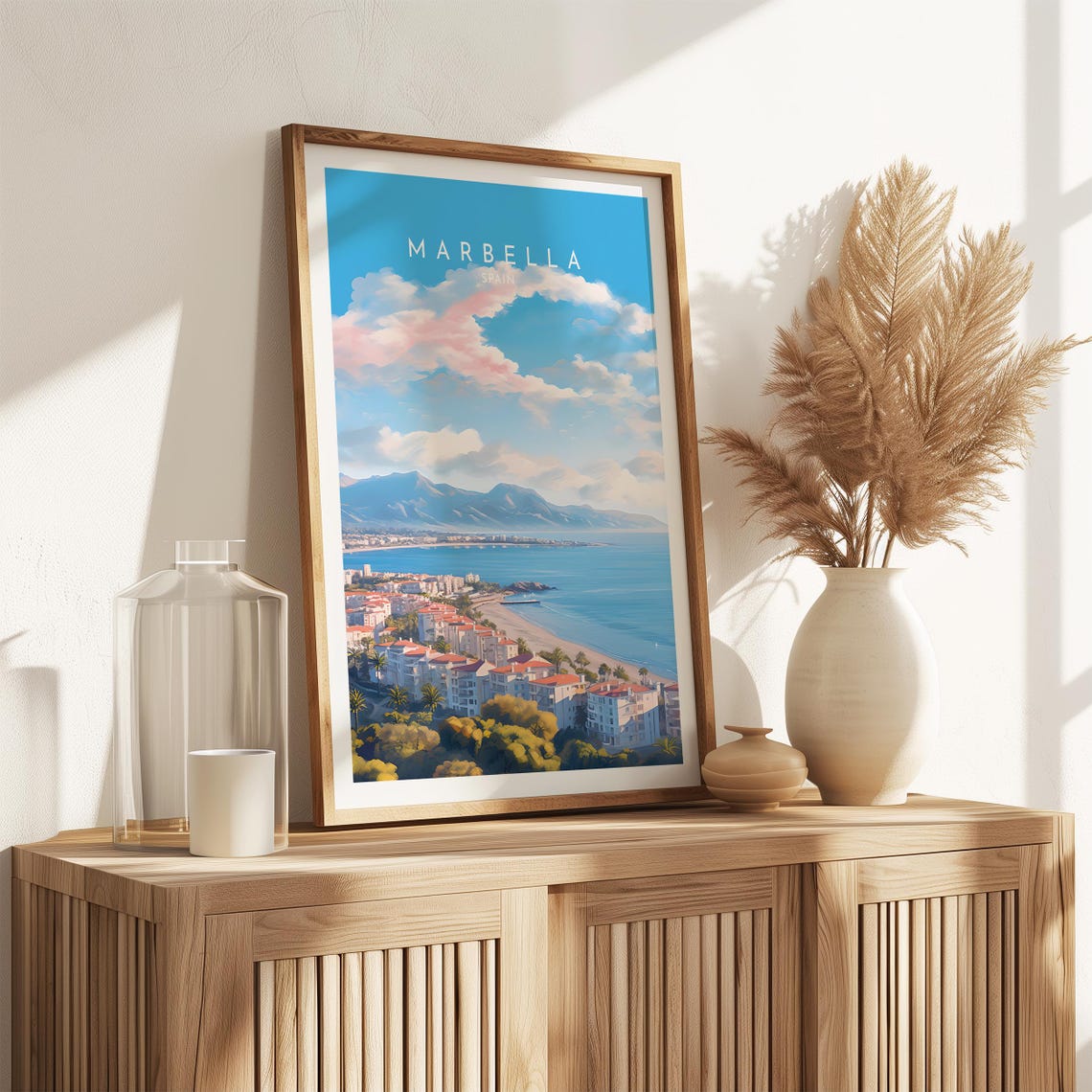 Marbella Spain Costa del Sol Coastline City View Travel Poster - Image 2