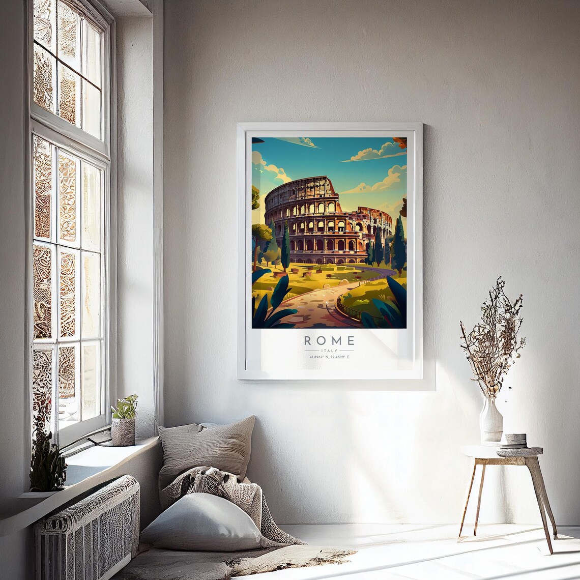 Rome Colosseum Ancient Amphitheater Historic Landmark Travel Poster - Image 4