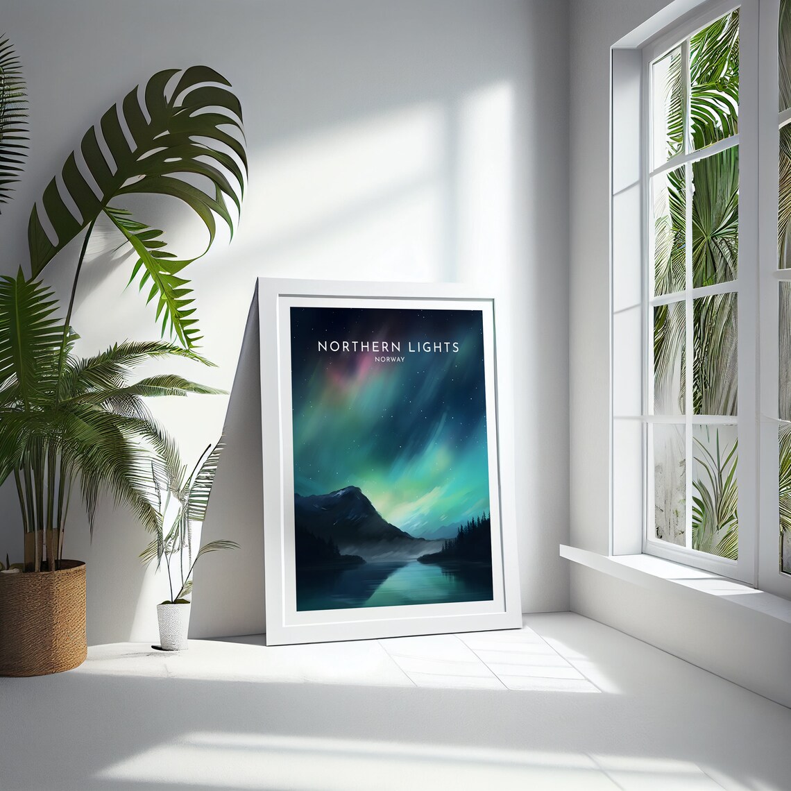 Northern Lights Travel Poster, Norway Home Decor - Image 4