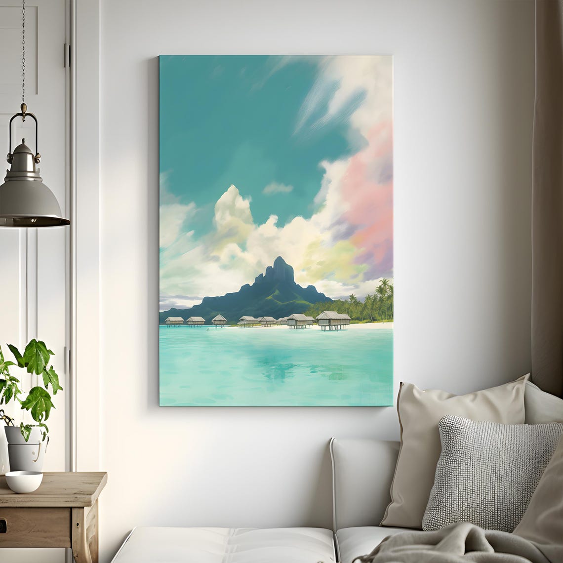 Bora Bora Overwater Bungalows Lagoon French Polynesia Poster - Image 3