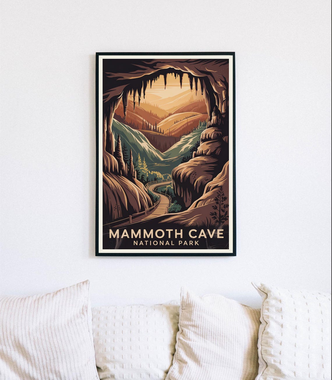 Mammoth Cave National Park Cavern Boardwalk Kentucky Travel Poster