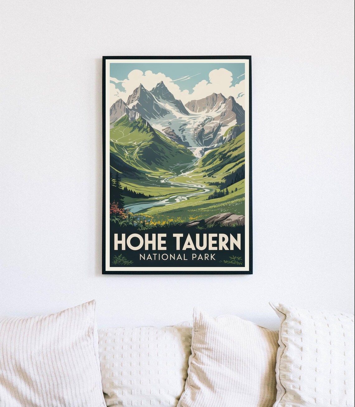 Hohe Tauern National Park Austria Alpine Glacier Travel Poster
