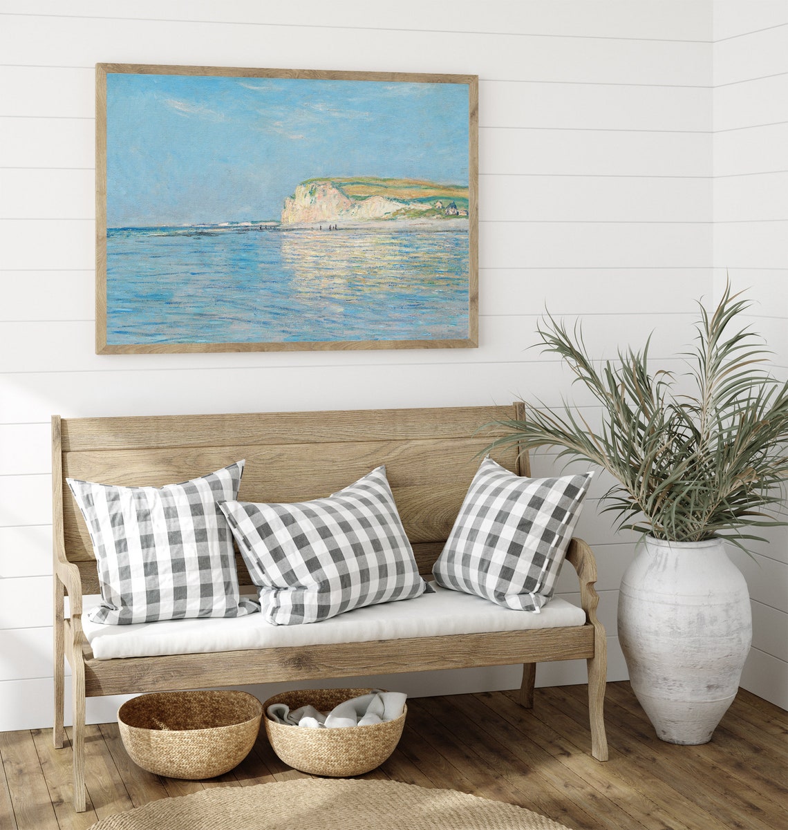 Wall Art Coastal Print Vintage Monet Seascape Painting Boho Muted Blue Ocean Art Beach House Decor - Image 2