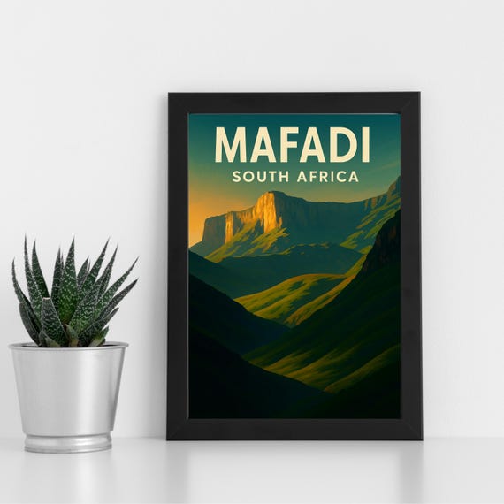 Mafadi Print Artwork L South Africa Custom Poster Postcard Framed Greeting Card Portrait