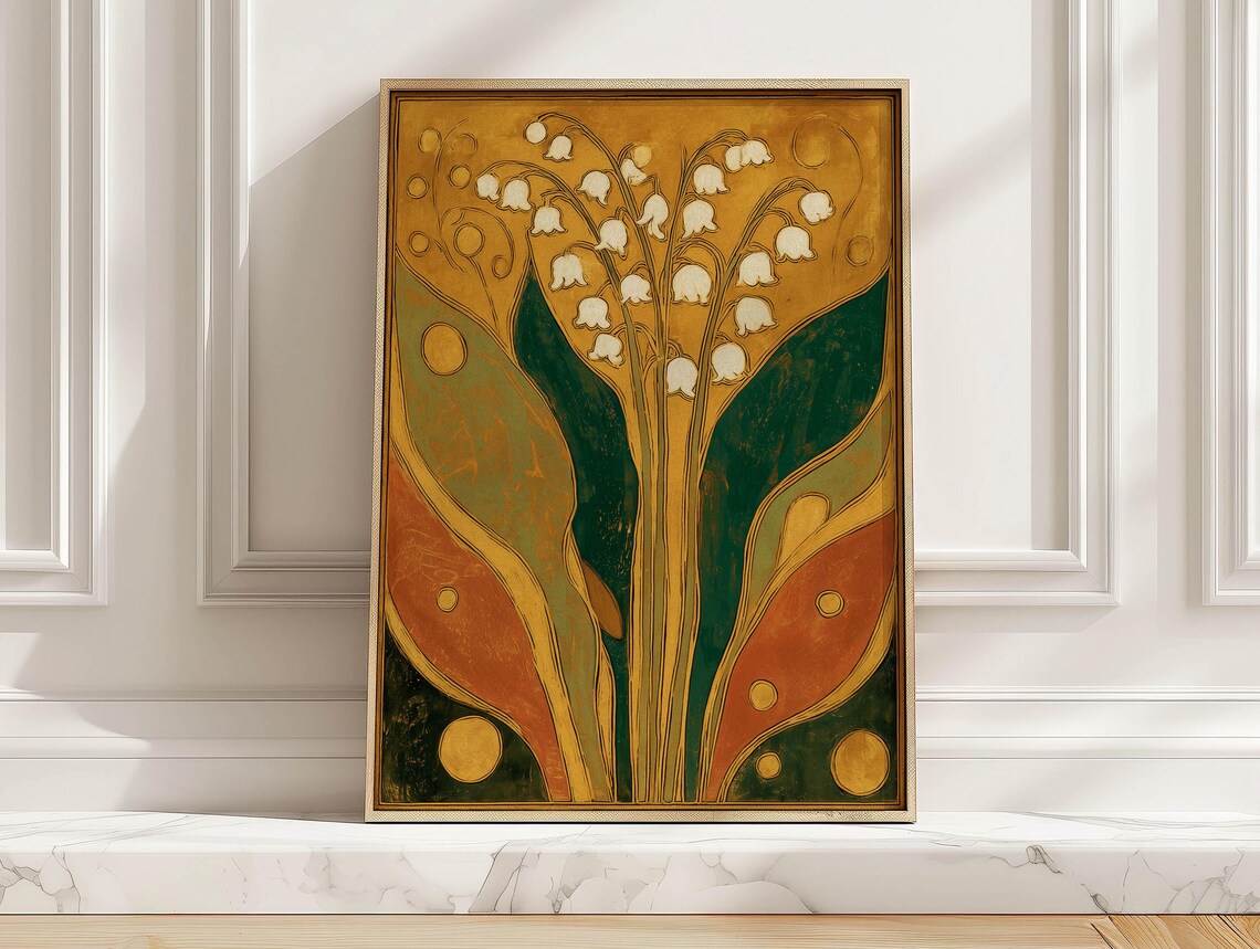 Lily Of The Valley, Mid Century Modern Art Print