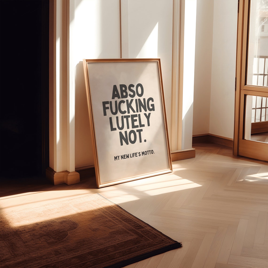 Abso Fucking Lutely Not Funny Sweary Quote Poster for Office - Image 2