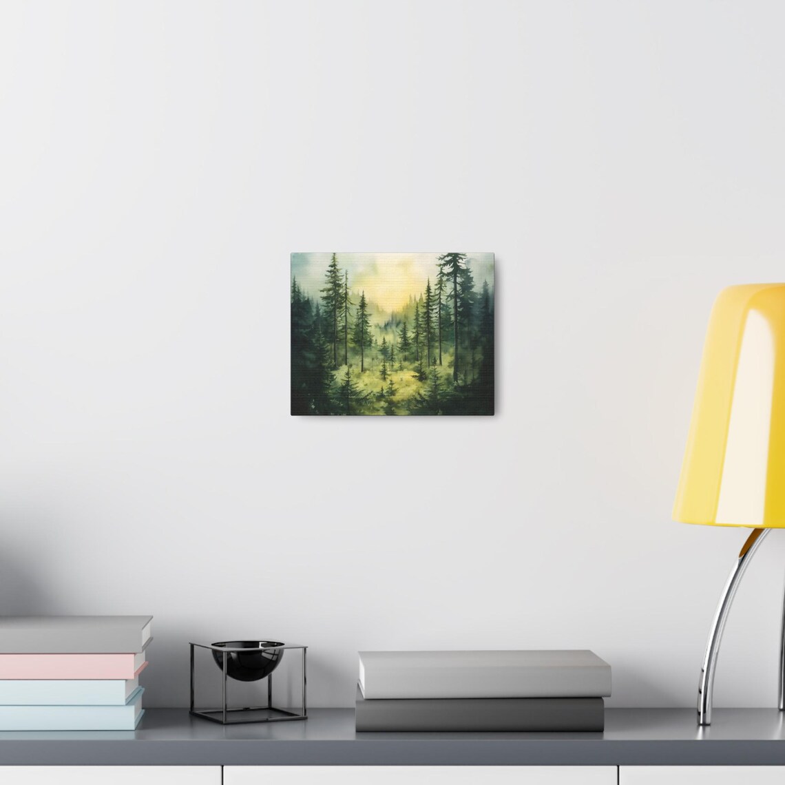 Foggy Evergreen Forest Morning Misty Mountain Landscape Poster - Image 3
