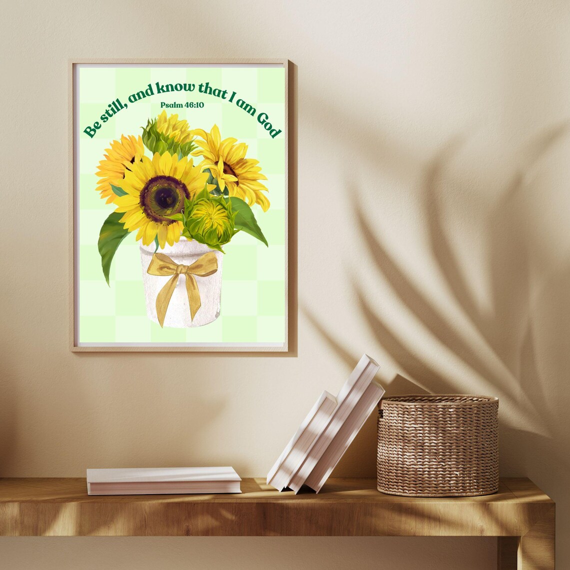 Be Still And Know That I Am God Sunflower Bouquet Psalm 46:10 Poster - Image 6