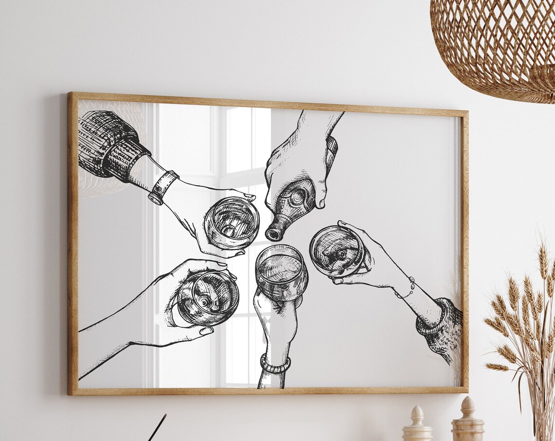 Cheers Retro Bar Poster, Kitchen and Home Bar Decor