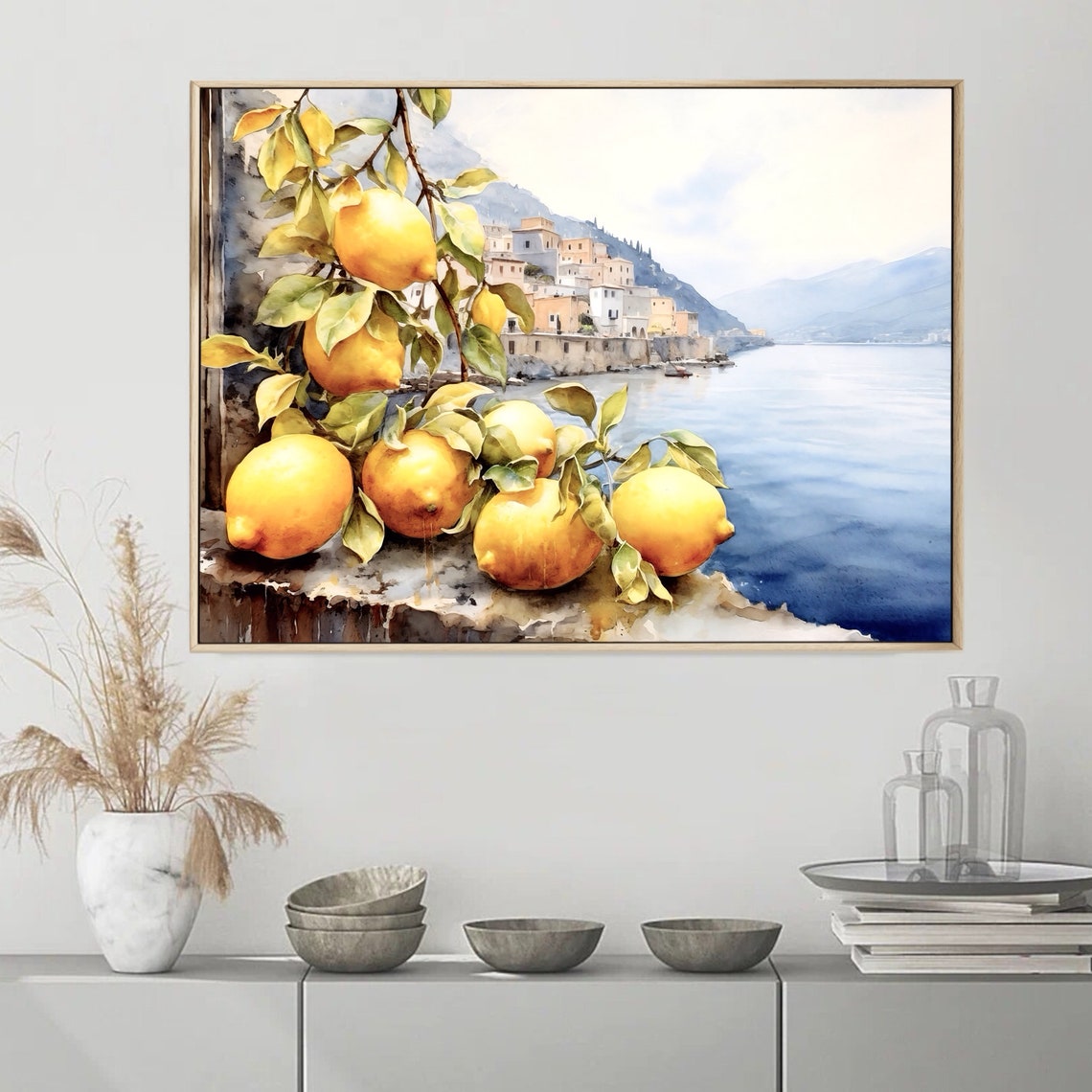 Positano Amalfi Coast Art Print Italy Watercolor Art Travel Gift Travel Poster Europe Painting Italian Coast Italian Riviera Artwork - Image 5