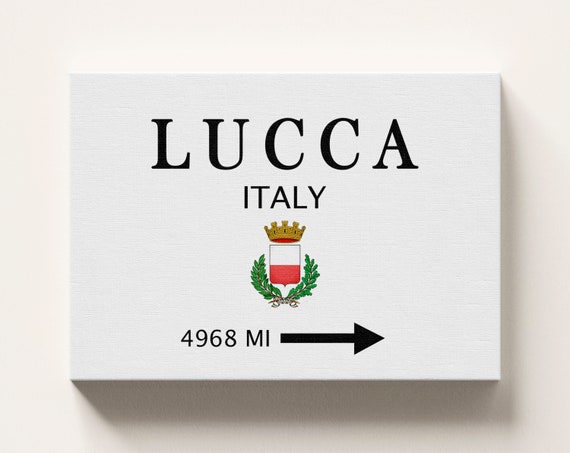Lucca Italy Modern Travel Poster