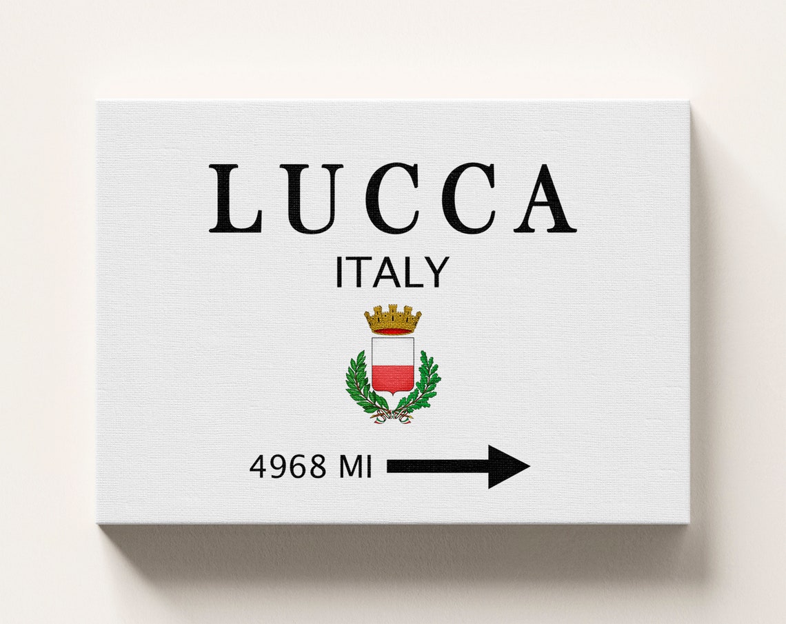 Lucca Italy Modern Travel Poster