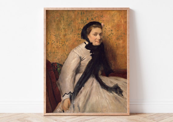 Portrait Of A Woman In Gray Edgar Degas Oil Painting Art Print Vintage Poster Home Decor Wall Classical Artist