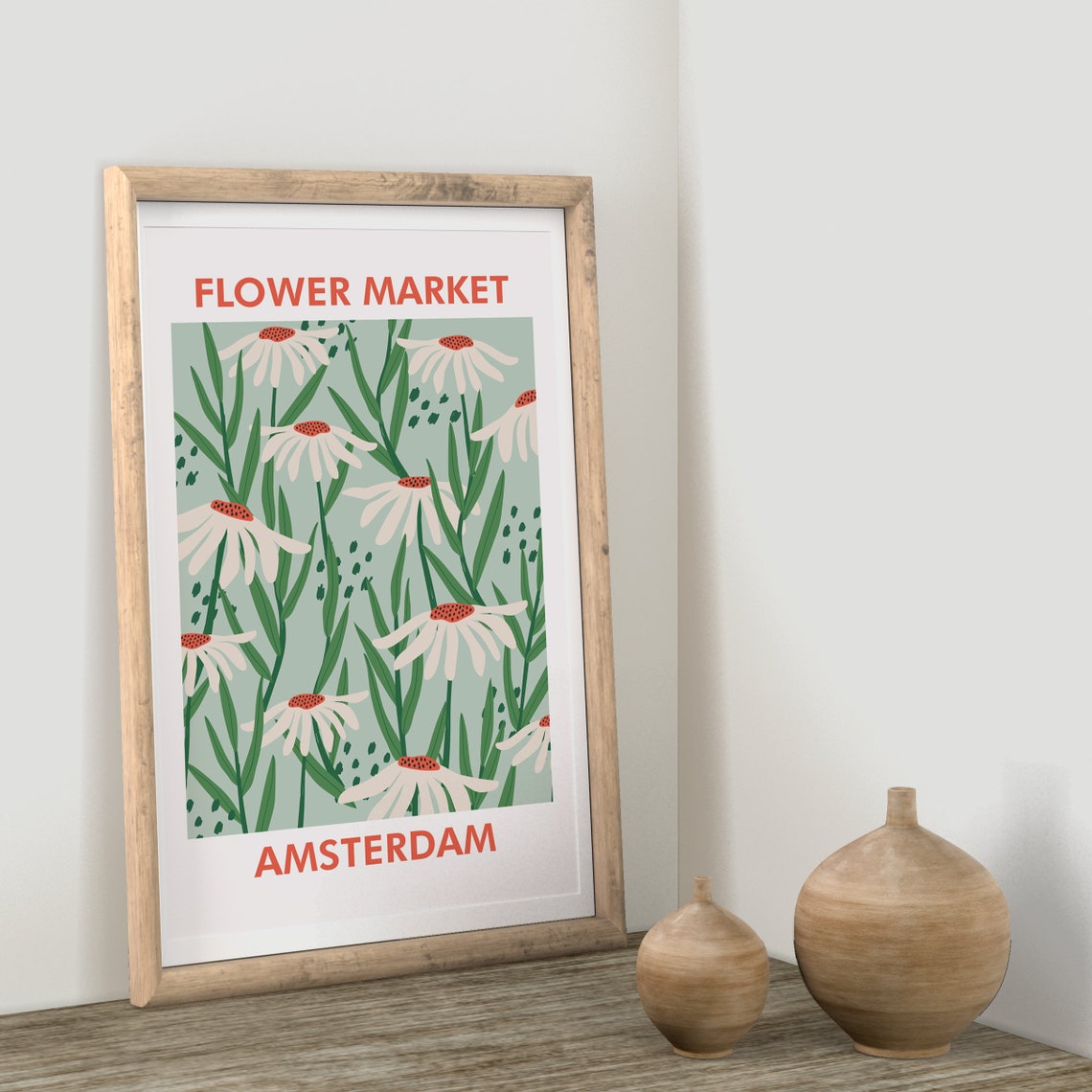 Amsterdam Flower Market Poster Flower Market Print Wall Art Matisse Flower Retro Wall Art Flower Shop Sign Flower Retro - Image 3