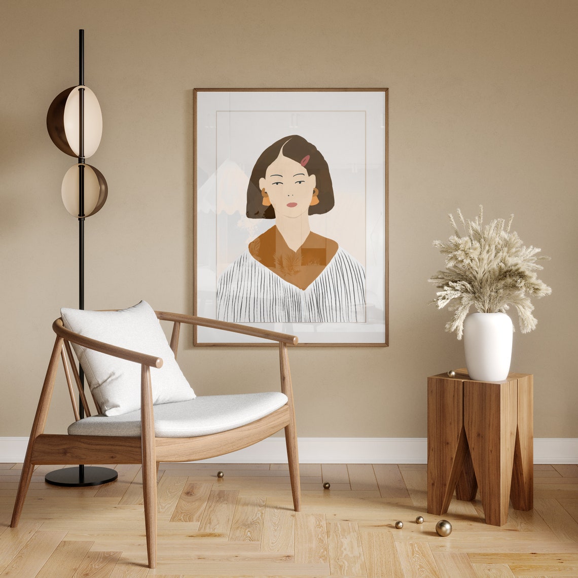 Portrait Wall Art Hand Painting Poster Woman Portraits Art Europe Wall Art Wall Art Italian Poster Art - Image 5