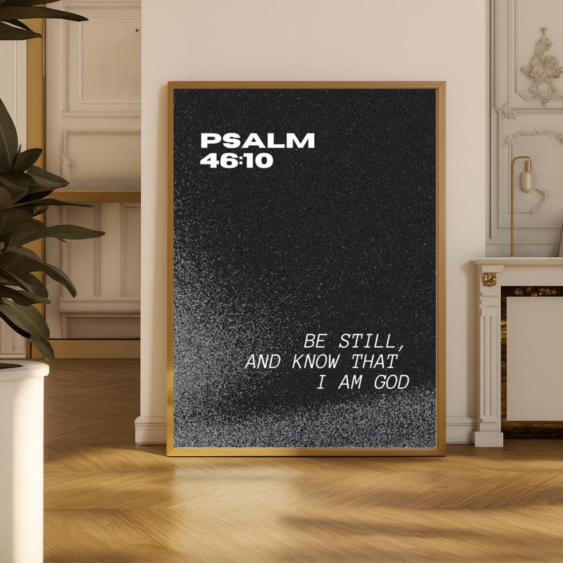 Psalm 4610 Be Still Wall Art Christian Scripture Print Bible Verse Faith Home Decor Religious Poster