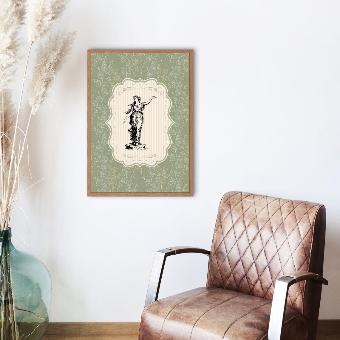 Vintage Goddess Art Print, Classical Female Statue - Image 2