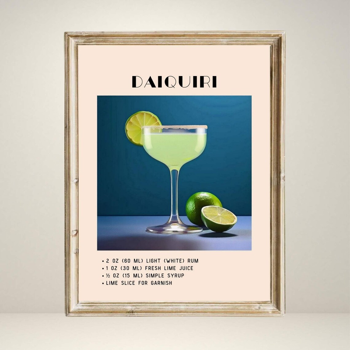 Daiquiri Cocktail - Contemporary Travel Poster - Image 2