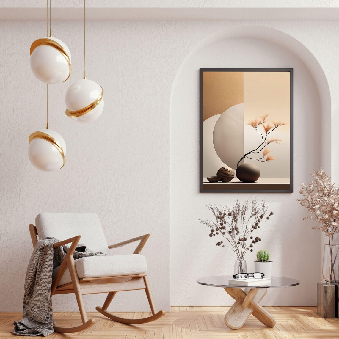 Minimal Japandi Abstract Botanical Poster, Zen Decor - Image 3