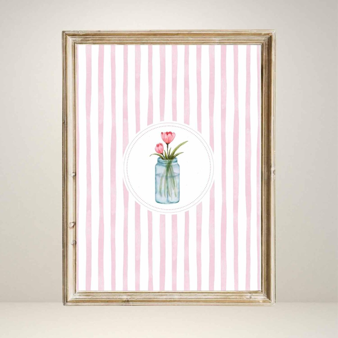 Vintage Tulip Illustration, Botanical Wall Art Print