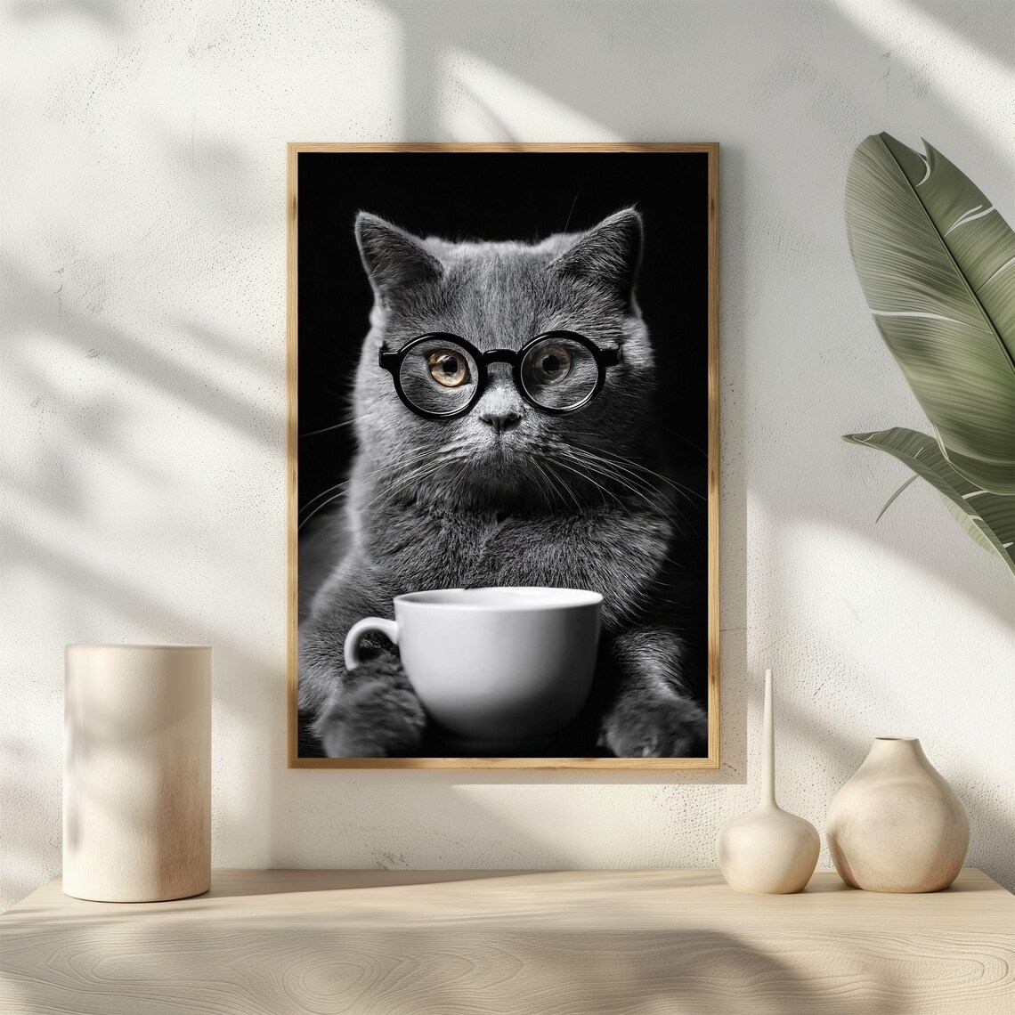 Cat Drinking Coffee, Vintage Coffee Lover Gift - Image 5